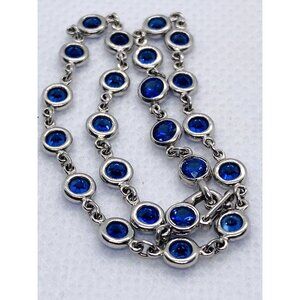 Tiffany & Co Elsa Peretti Color By The Yard Sapphire Platinum Bracelet